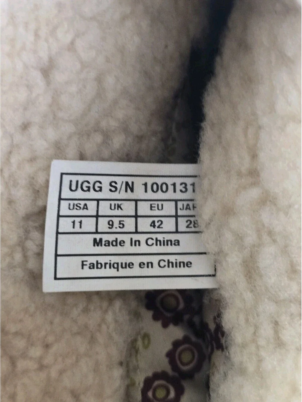 UGG Australia Black Leather Shearling Wedge Clog Boots Studded Wood Heel Size 11